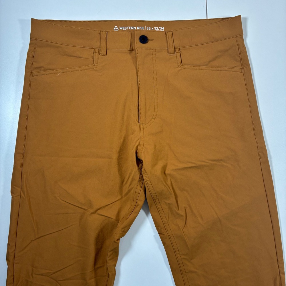 Western Rise Evolution Pant 34x32 Tobacco Brown 4-Way Stretch Tech (Tag 33x32)